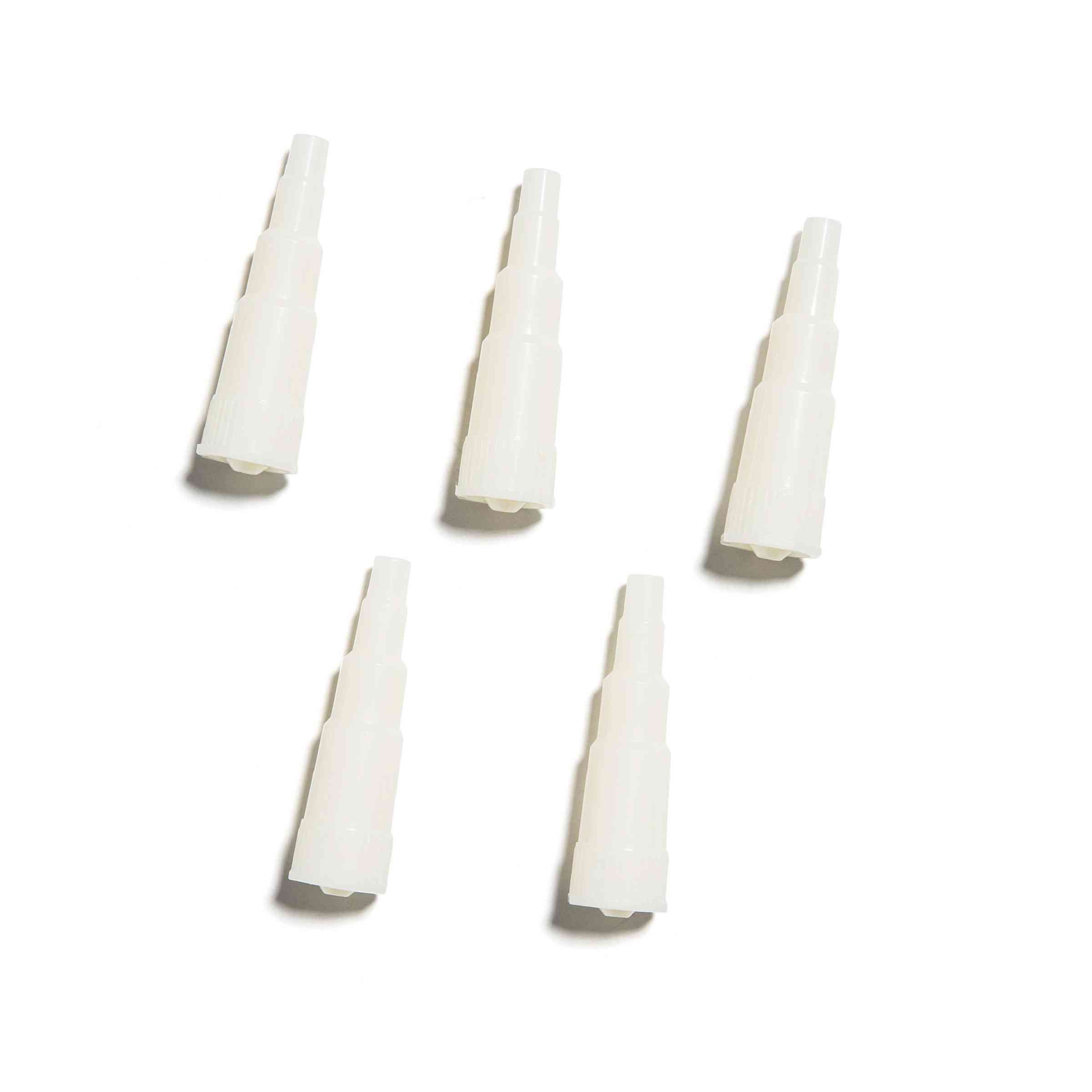 White tiered transition connector.