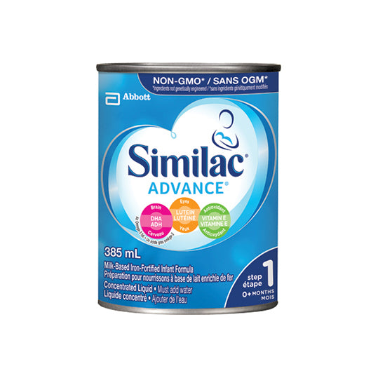 Similac Advance Step 1 (Concentrate), blue tin, 385mL.