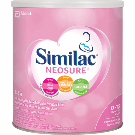 Similac Neosure Step 1 powder, pink can, 363g.