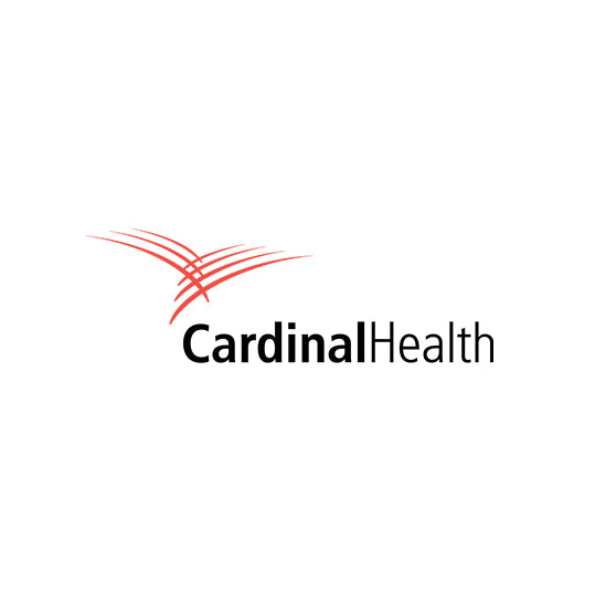 Cardinal Health logo with red lines.