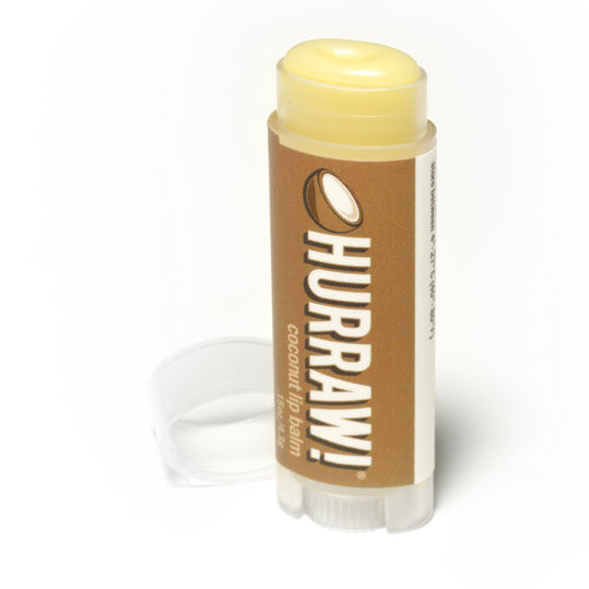 4.8 gram brown container of Hurraw! Lip Balm Coconut