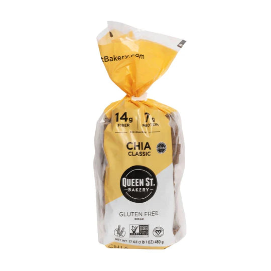 480 gram yellow and white bag of Queen St Chia Loaf