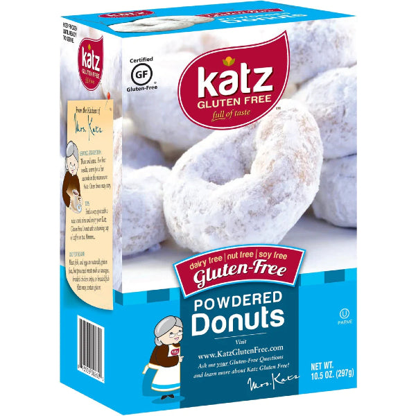297 gram package of Katz Powdered Donuts.