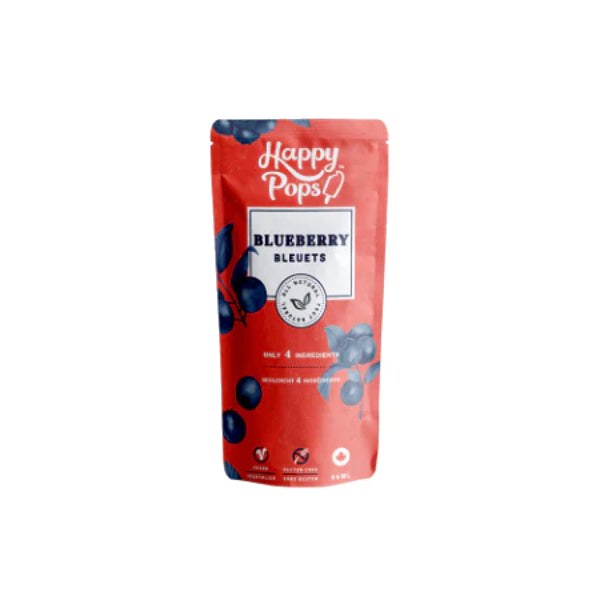 Happy Pops Blueberry, individually wrapped.