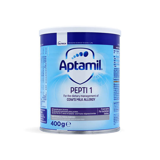 400 gram blue can of Aptamil Pepti 1
