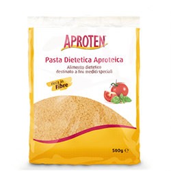 500 gram yellow red and white package of Aproten Anellini