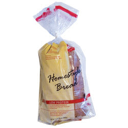 800 gram yellow and red package of Cambrooke Homestyle Sliced White Bread. 