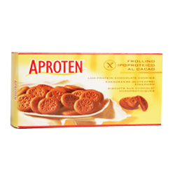 680 gram yellow and red box of Aproten Chocolate Cookies