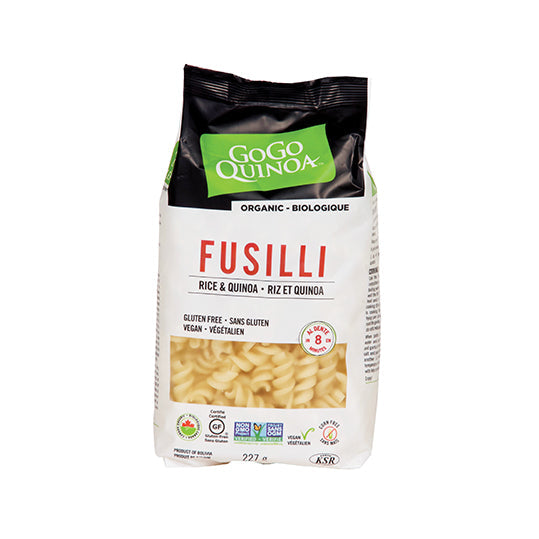 227 gram bag of GOGO quinoa rice & quinoa Fusilli