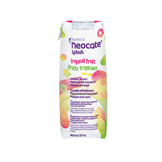 237ml tetrapack bottle in tropical fruit neocate splash 