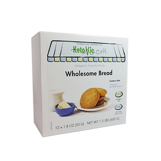 KetoVie Cafe, Wholesome bread, 12 of 50g packages, white box.