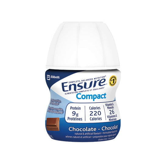 Ensure Compact Chocolate, 16 units per case. blue packaging.