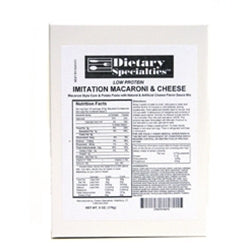 Black and white box of D.S. Imitation Macaroni & Cheese