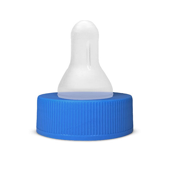 Mead Johnson - Enfamil Standard flow nipple, clear with blue cap.