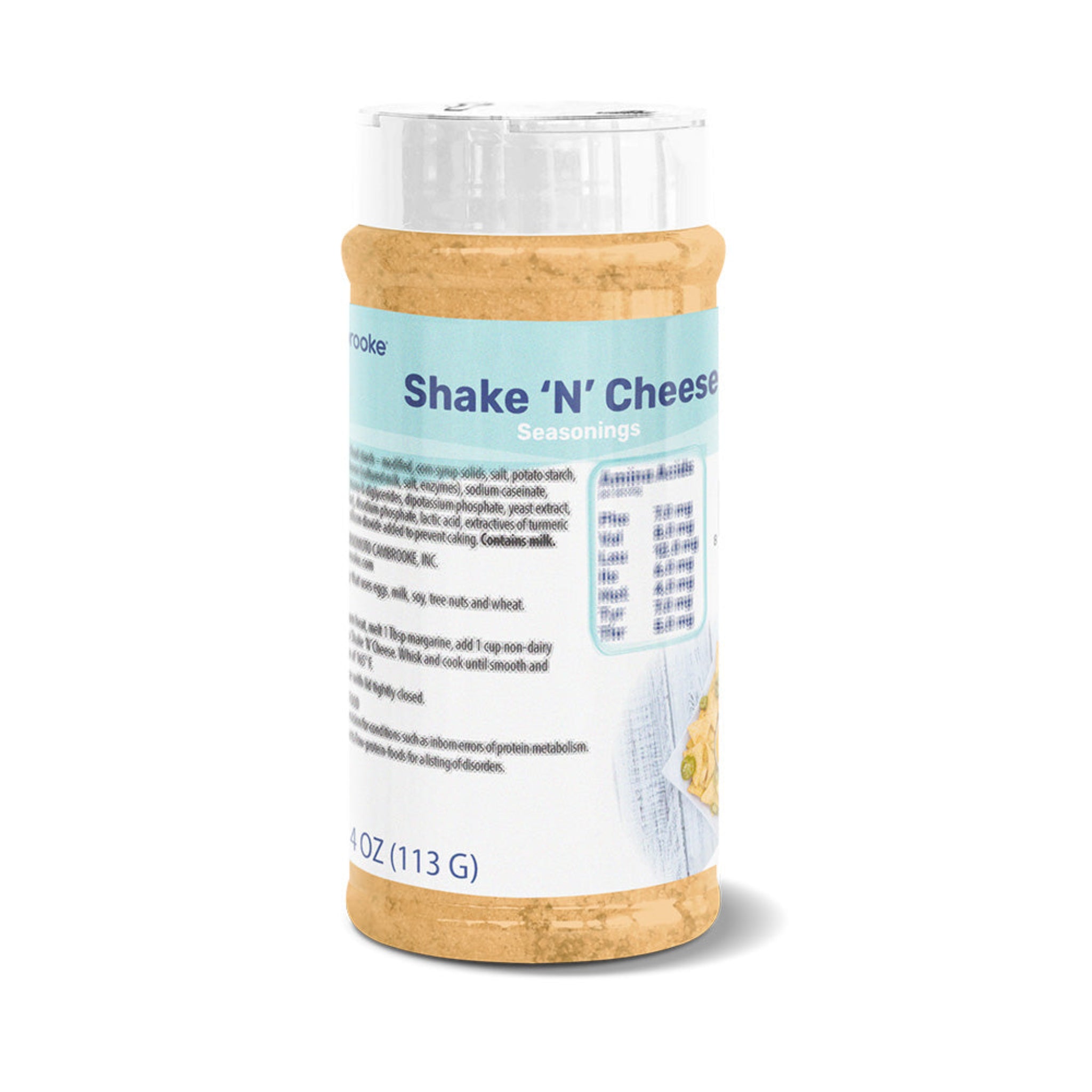Cambrooke Shake 'N' Cheese seasoning container on a white background