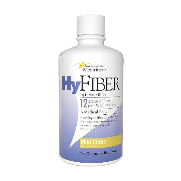 HyFibre white and purple bottle, 32 fluid ounces. 