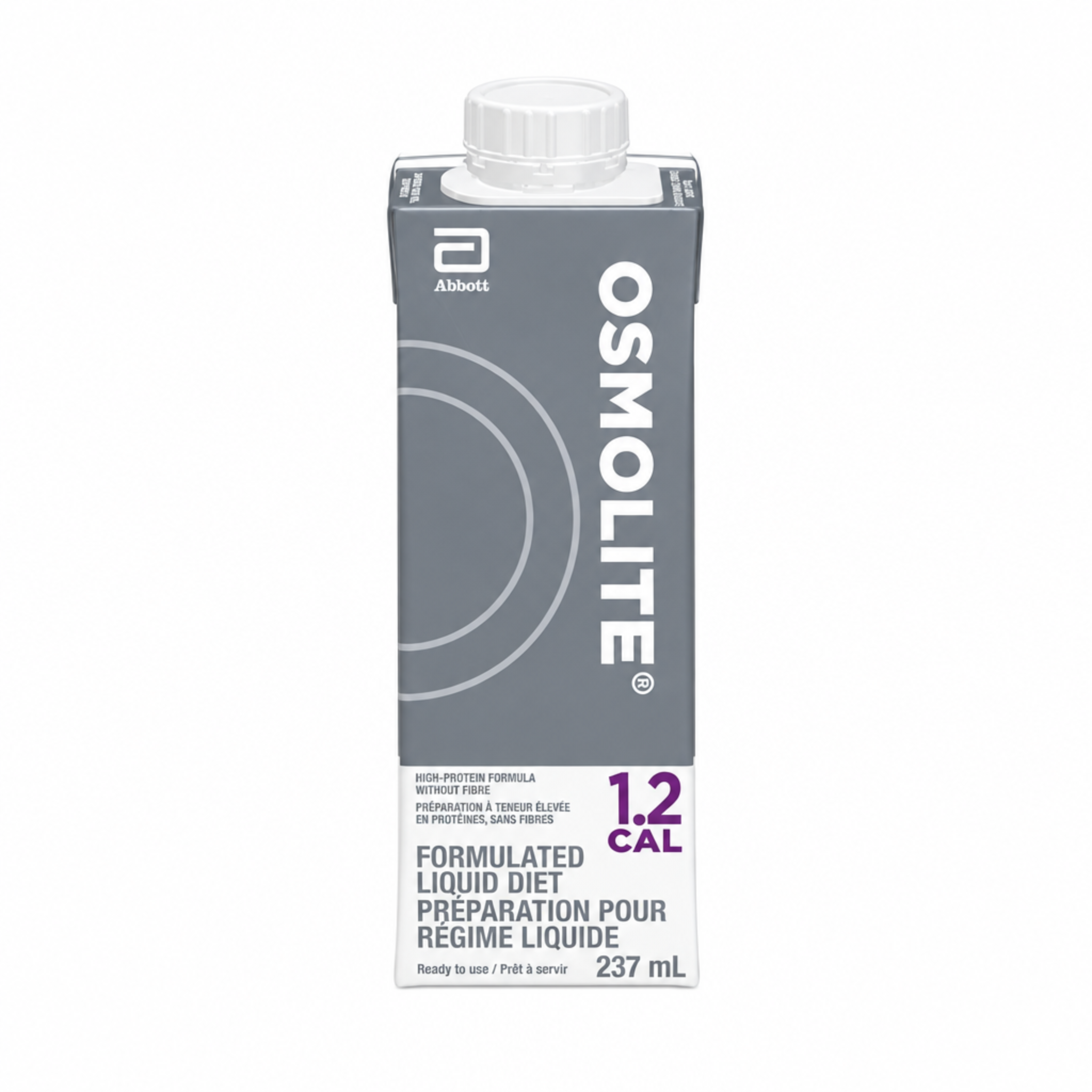 A 237 mL carton of Osmolite 1.2 Cal liquid formula shown on a clean white background.