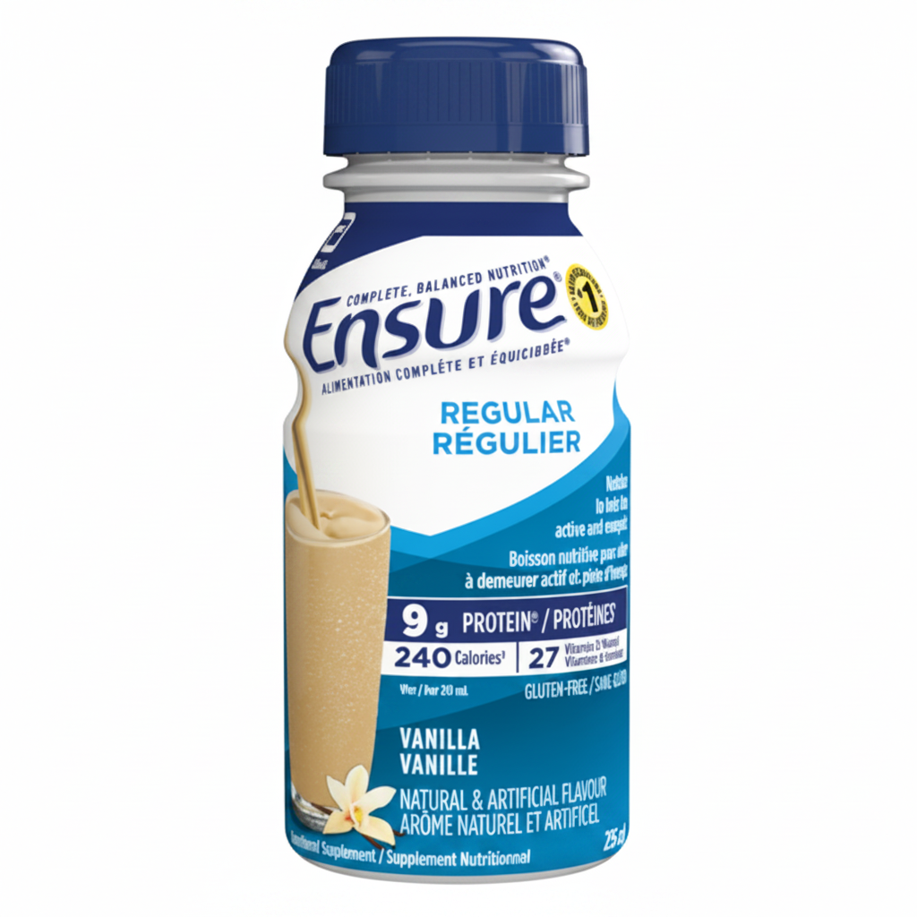 Ensure regular vanilla bottle on white background.