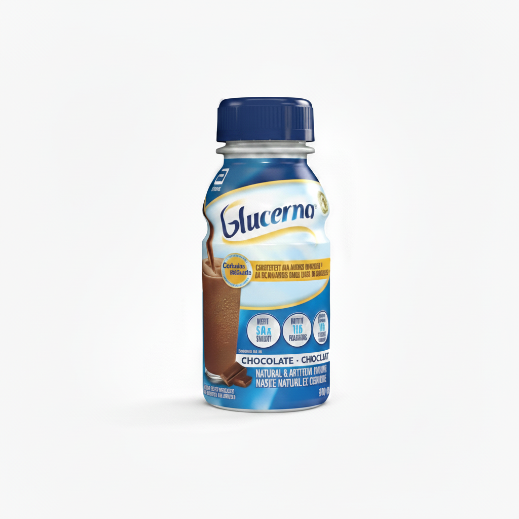 Glucerna Chocolate bottle on a white background