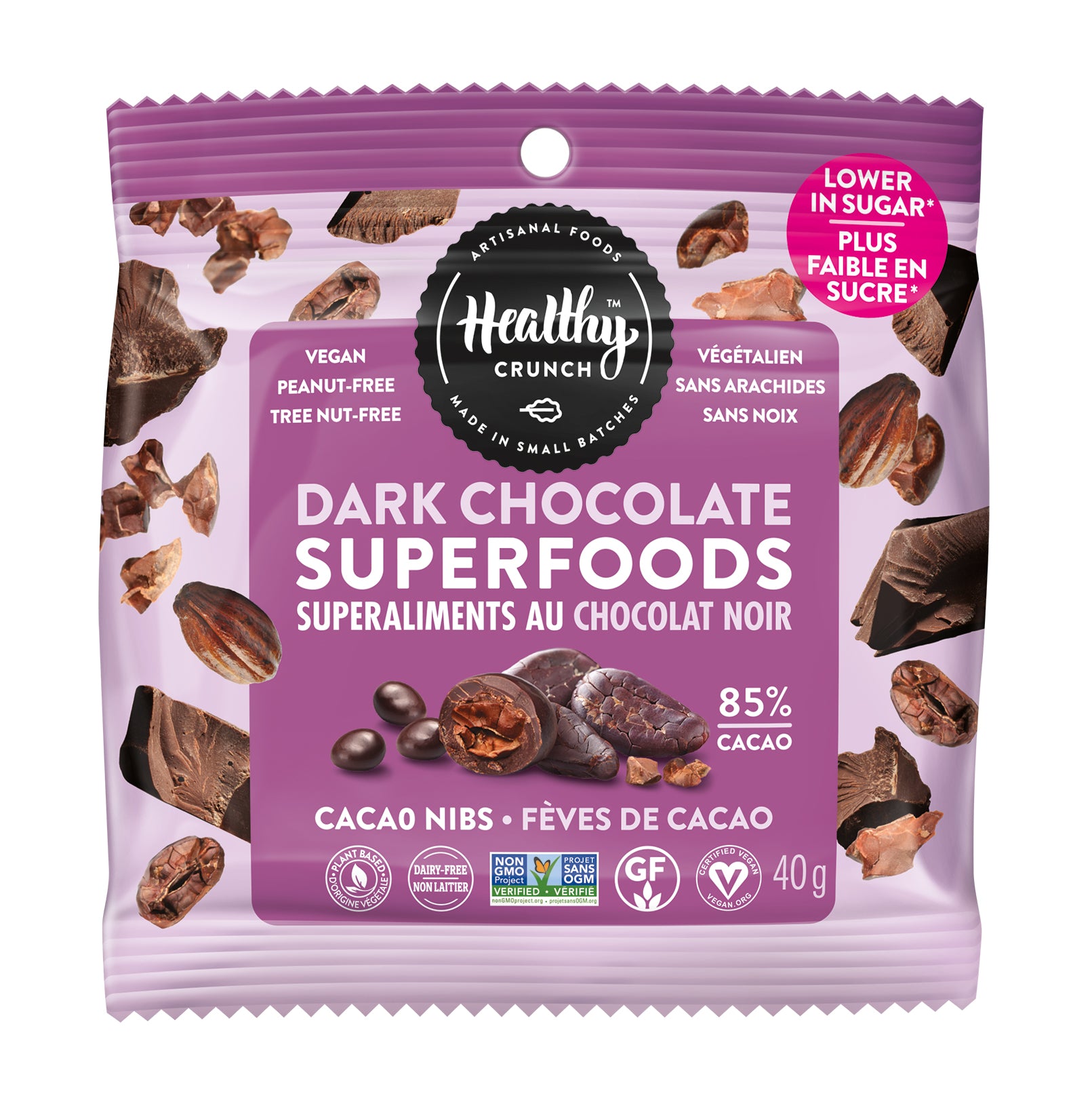 Healthy Crunch Dark Chocolate Superfoods - Cocoa