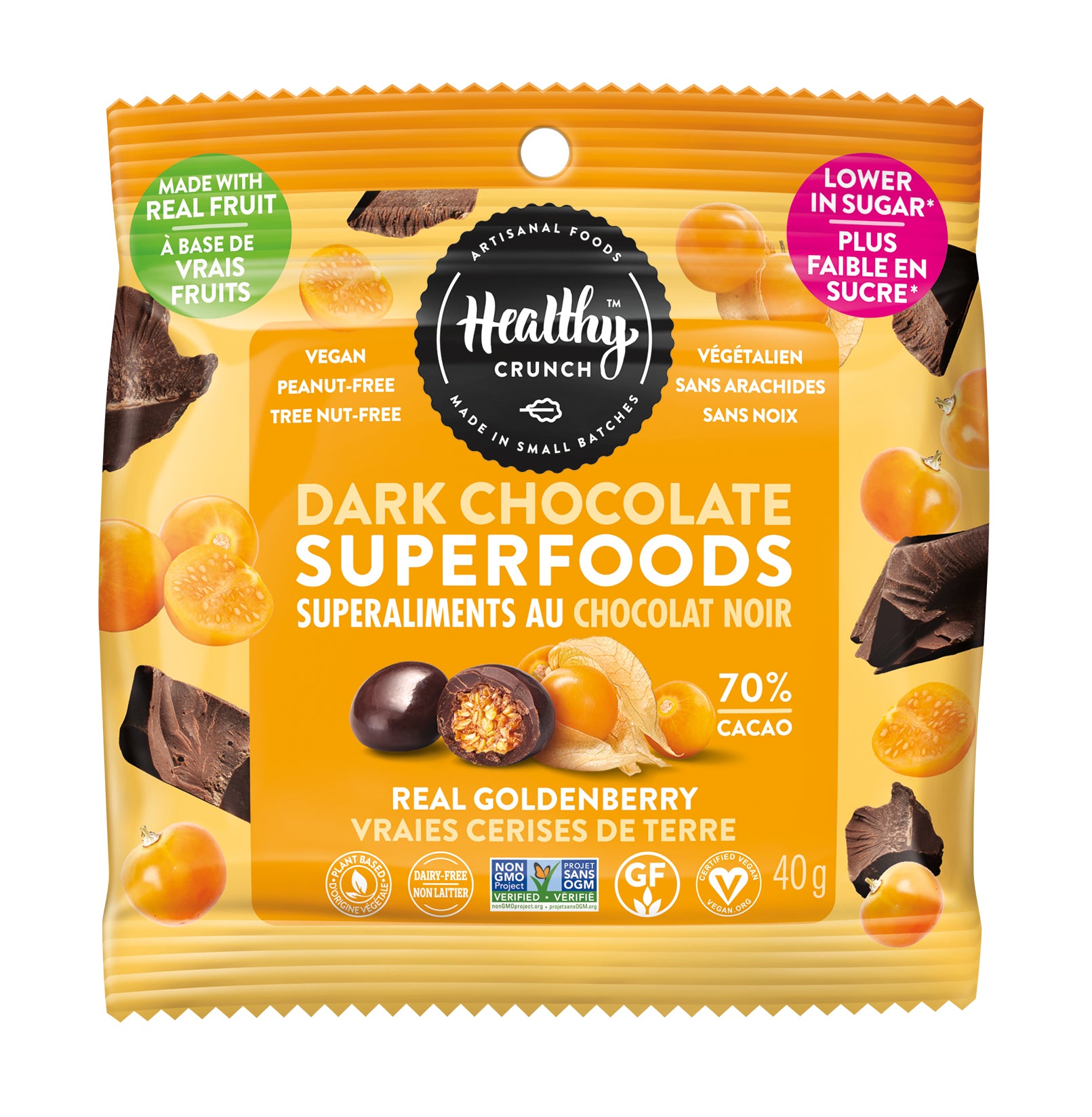 Healthy Crunch Dark Chocolate Superfoods - Goldenberry