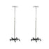 Two Medline four hook i.v poles on five wheels each.
