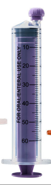 Purple Enfit 60CC Nubre Sterile Syringe