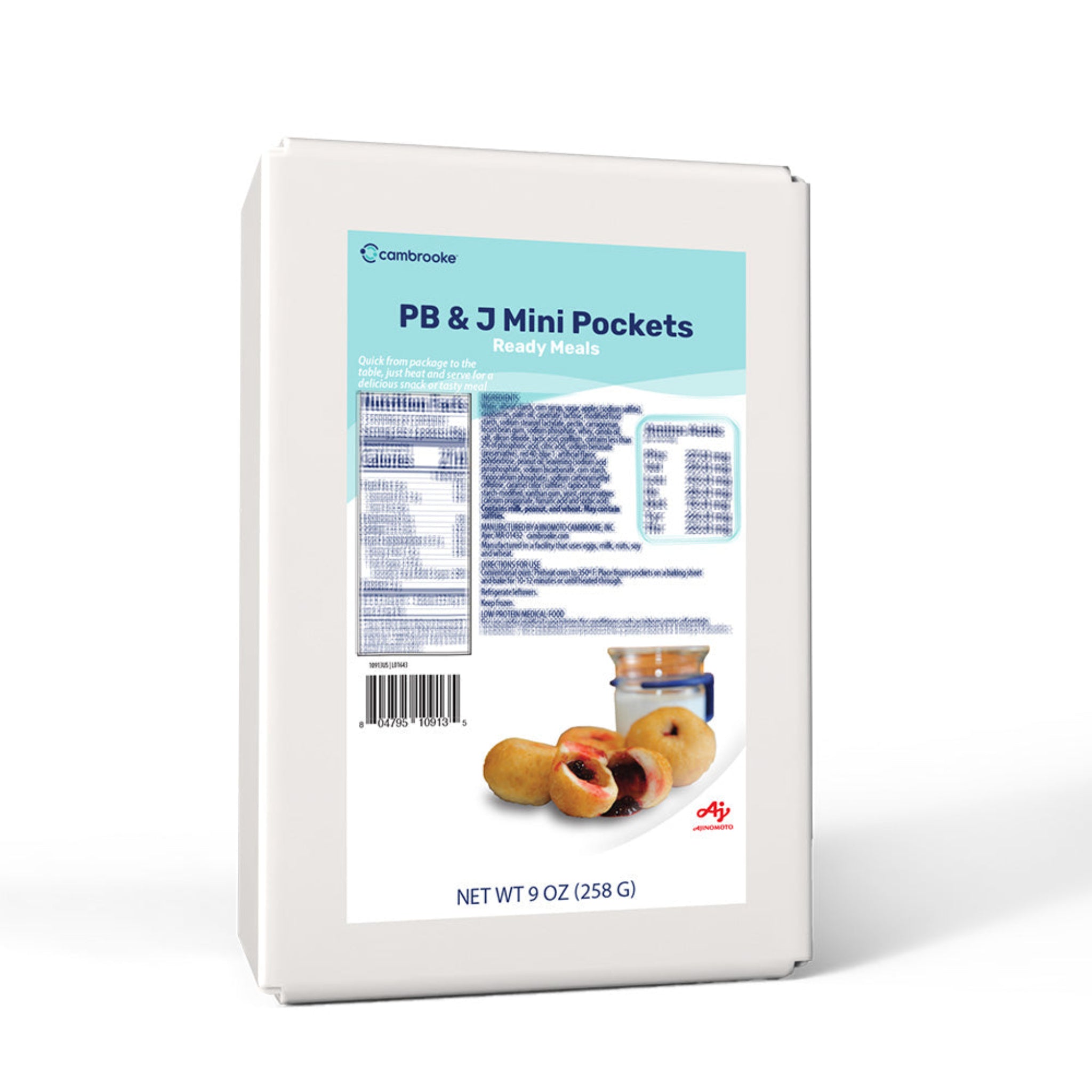 Package of Cambrooke PB & J Mini Pockets on a white background