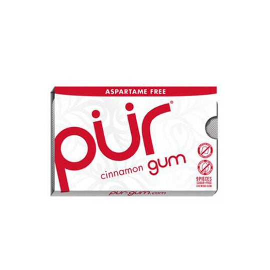 12.6 gram red and white blister tray PUR Gum - Cinnamon