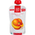 Love Child Organics, strawberries, peaches, and bananas, white and red packaging, with red resealable twist off cap, 113g.