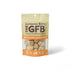 113 gram orange and brown bag of The GFB Dark Chocolate Peanut Butter Bites