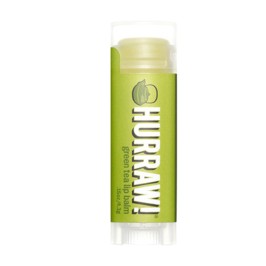 4.8 gram green container of Hurraw! Lip Balm Green Tea