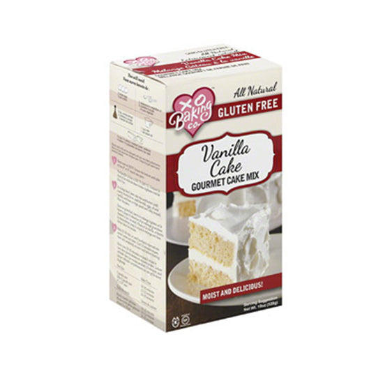 538 gram red white and pink box of XO Baking Co. - Vanilla Cake Mix
