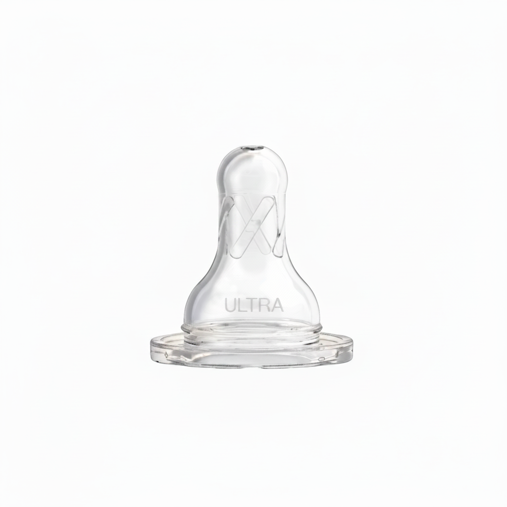 Dr. Browns Ultra preemie nipple on white background.