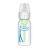 Dr. Brown's baby bottle with a white cap on a white background