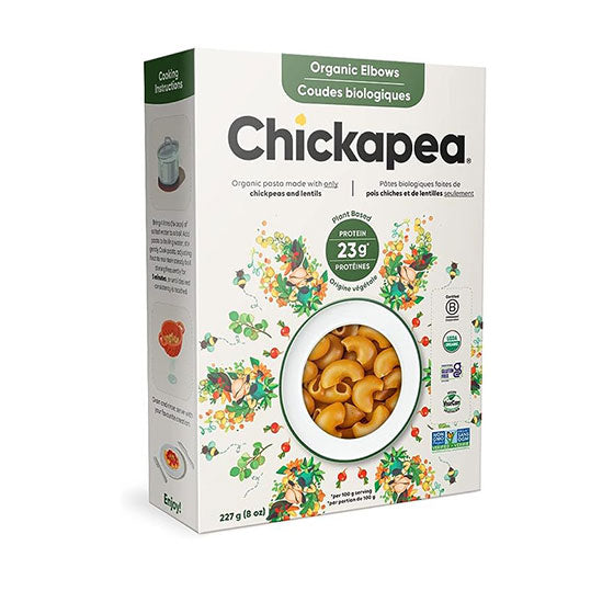 227 Gram box of chickpea elbows pasta