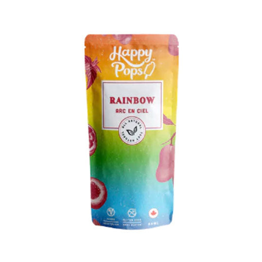 rainbow flavoured popsicle in rainbow coloured package
