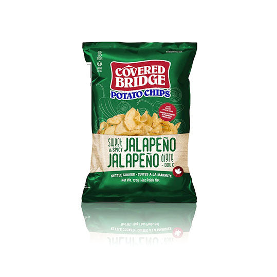 170 gram green bag of Covered Bridge Jalapeno (170g)