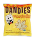 142 gram yellow and orange bag of Dandies Maple Marshmallows