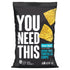 142 gram black and blue bag of You Need This Sea Salt Tortilla Chips
