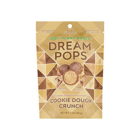 85 gram package of dream pop vegan chocolate.