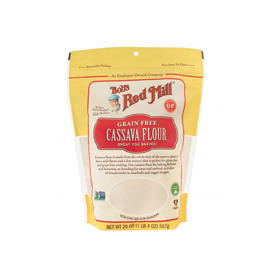 567 gram package of Bob's Red Mill Cassava Flour.