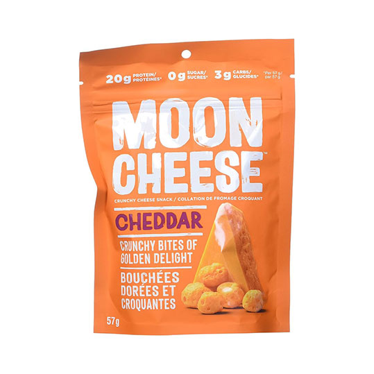 57 gram package of Cheddar Moon Cheese.
