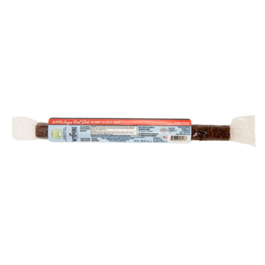 single wyoming jalapeno angus beef stick. red label.