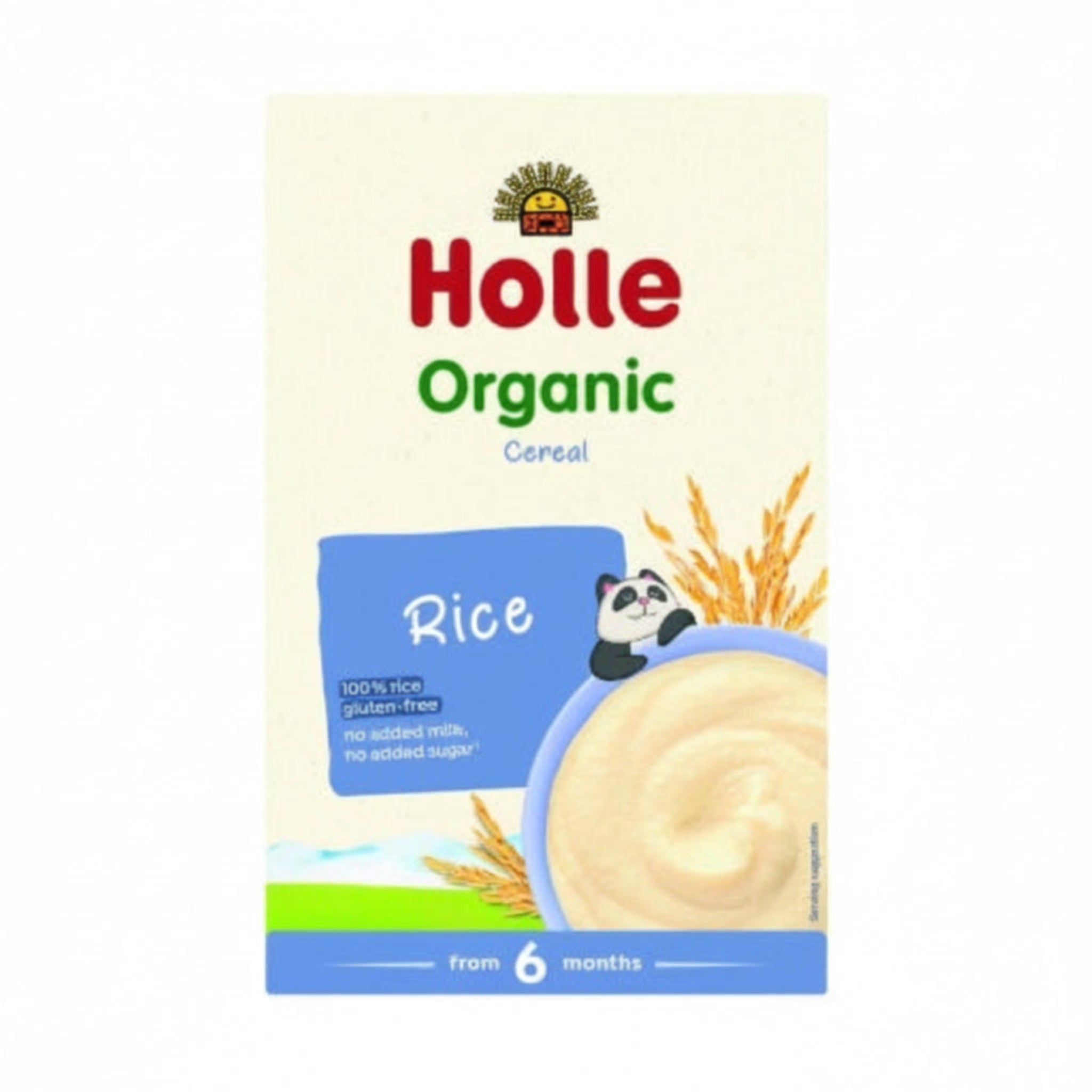 Holle Organic Rice package on a white background.