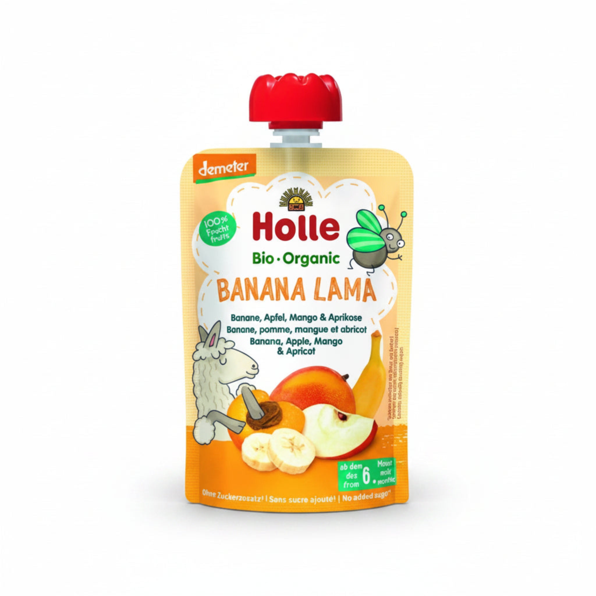 Holle Bio-Organic Banana Lama package on a white background.