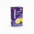 Carton of Hydra+ thickened lemon flavoured water beverage with a lemon  on a white background
