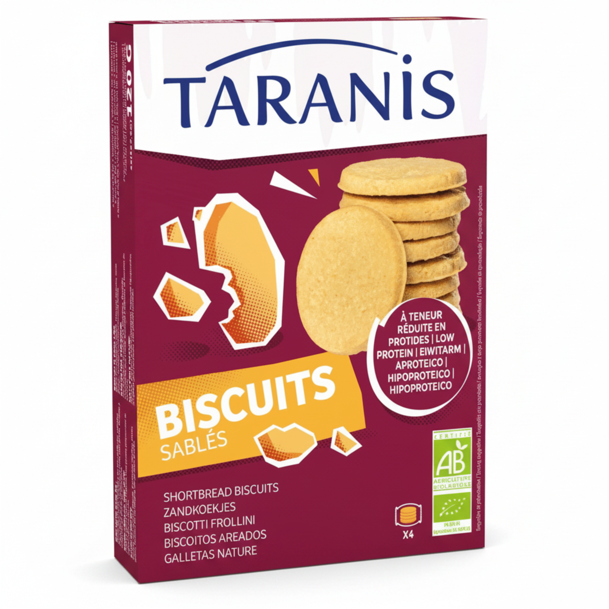 Taranis Shortbread Biscuits package on a white background.