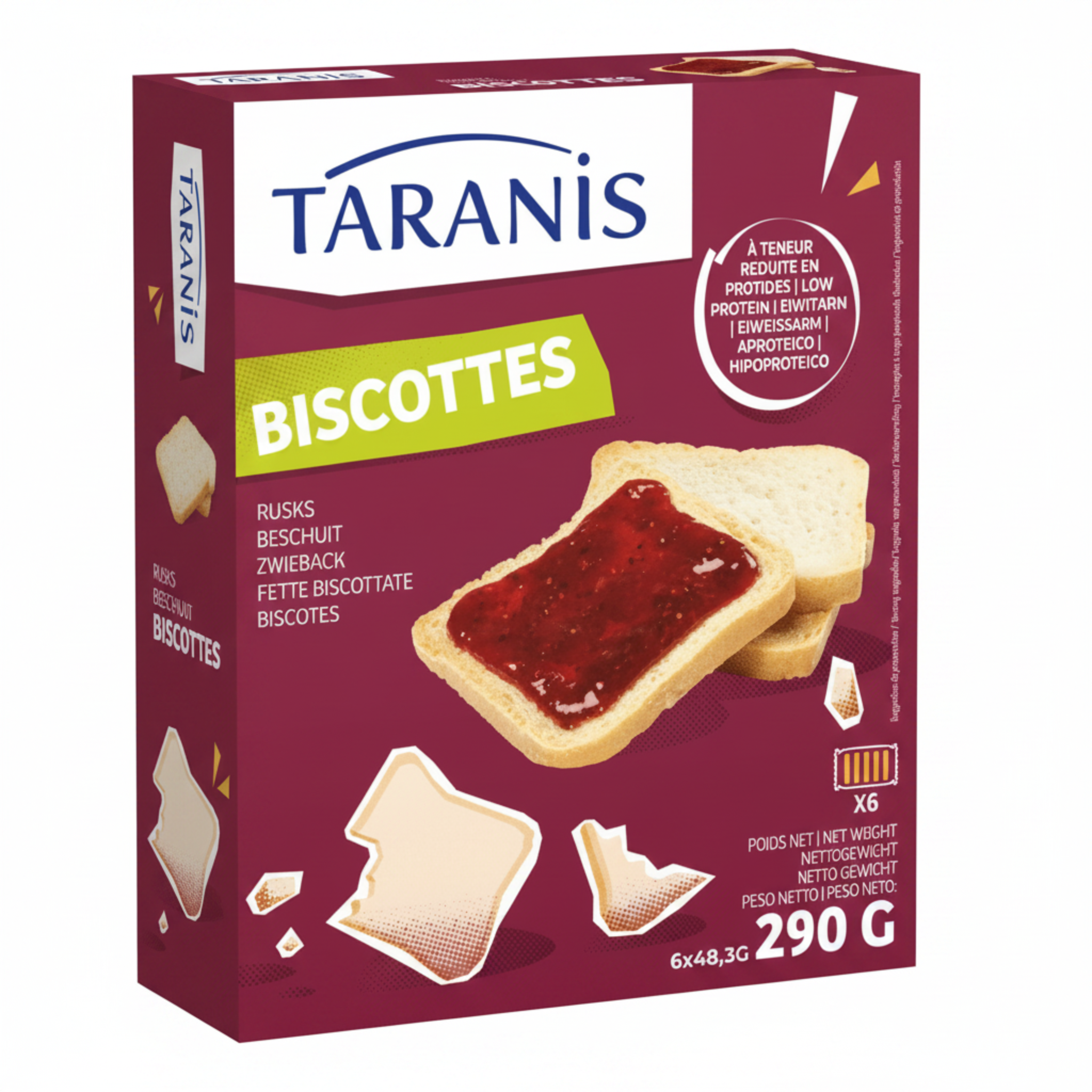Taranis Rusks package on a white background.