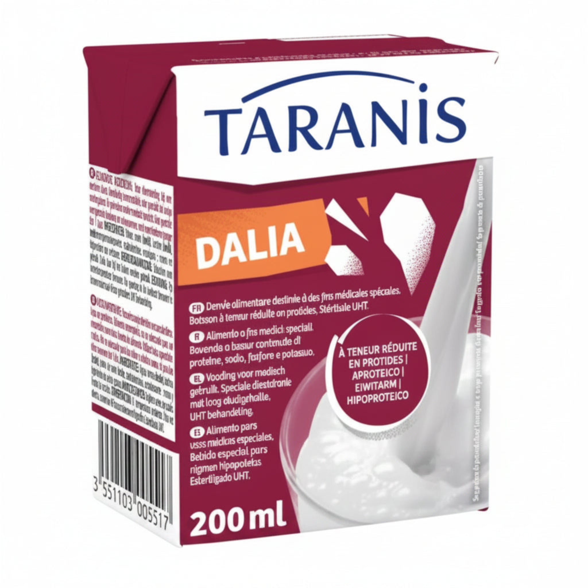 Taranis Dalia Liquid package on a white background.